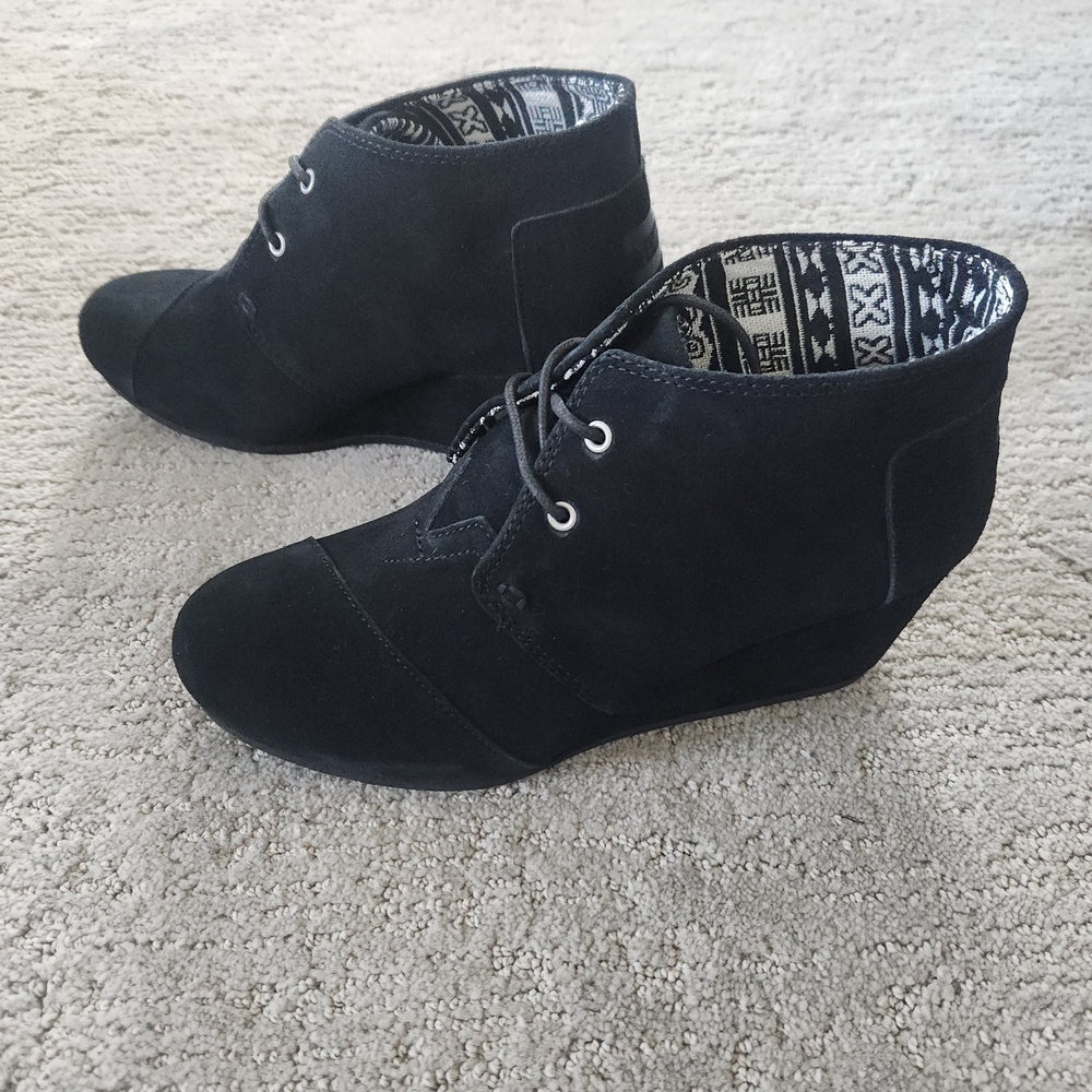 New Toms Black Ankle Booties